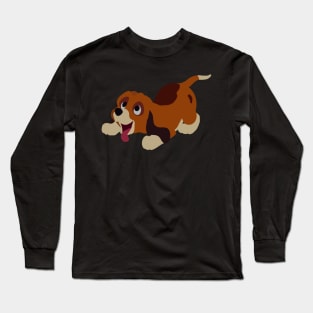 Excited Hound Dog Long Sleeve T-Shirt